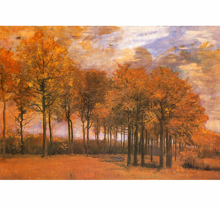 Tapisserie paysage forêt automnale - TenStickers