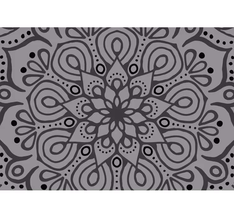 Tapisserie mandala élément mandala détaillé - TenStickers