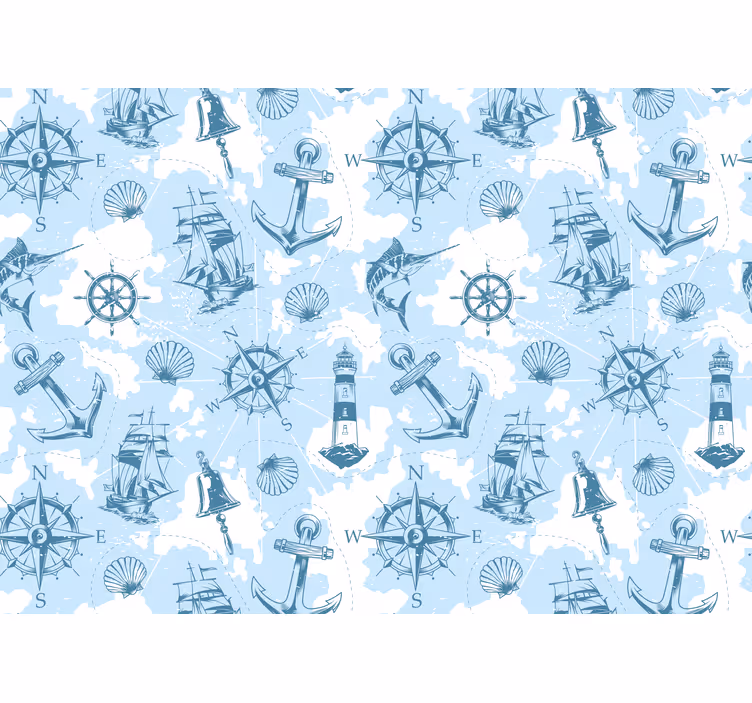 Tapisserie paysage éléments d'aventure marine - TenStickers