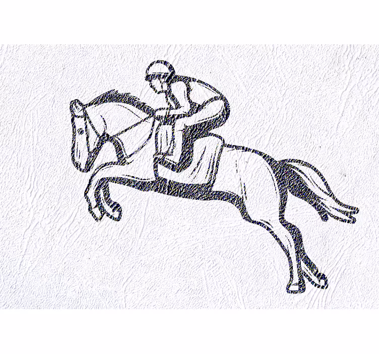 Tapisserie véhicule saut d'équitation - TenStickers