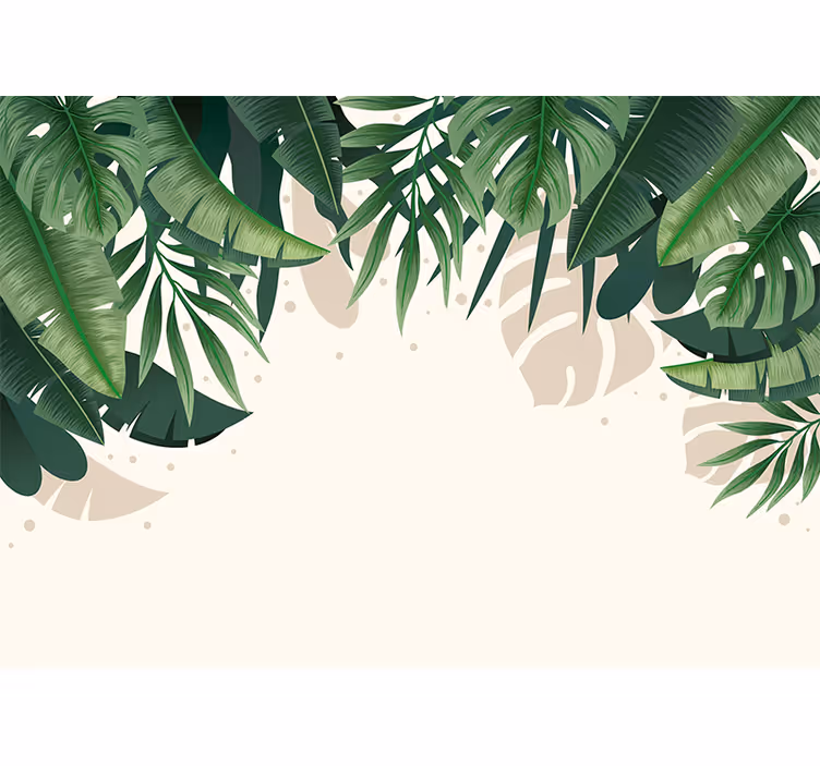 Papiers peints nature canopée de feuilles tropicales - TenStickers