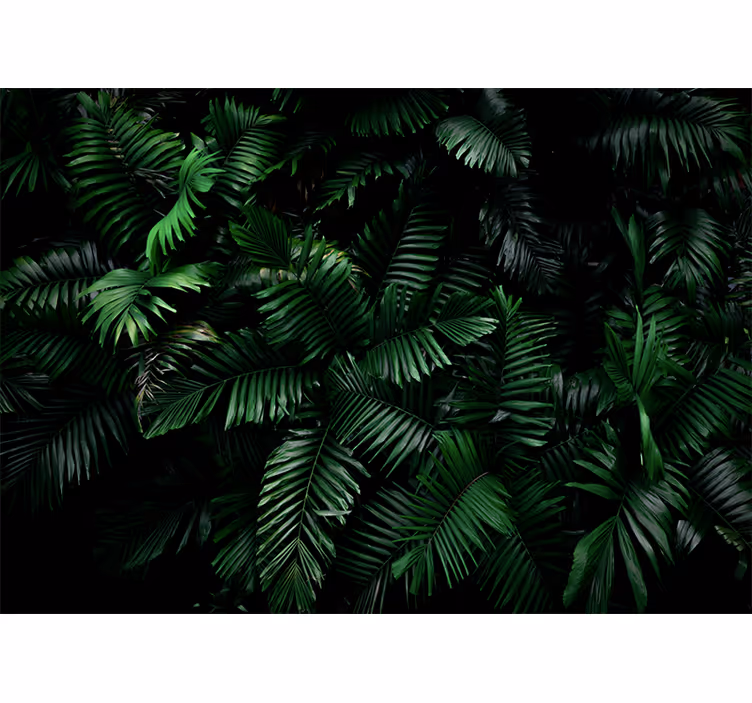 Tapisserie jungle feuillage vert vif - TenStickers
