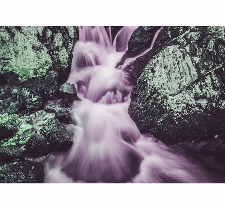 Tapisserie montagne cascades envoûtantes - TenStickers