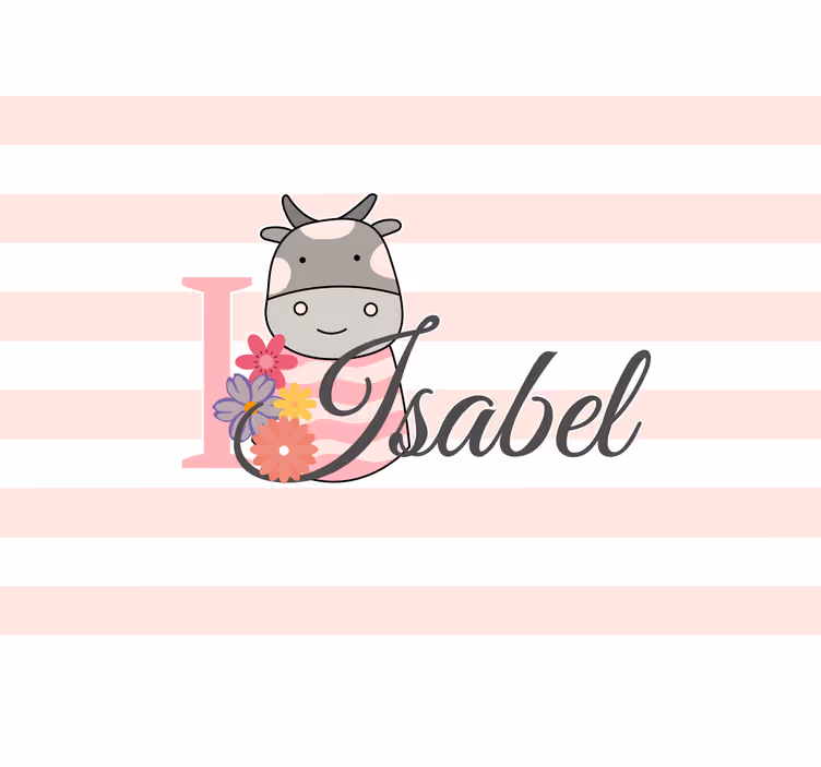 Tapisserie amour j'adore les vaches - TenStickers