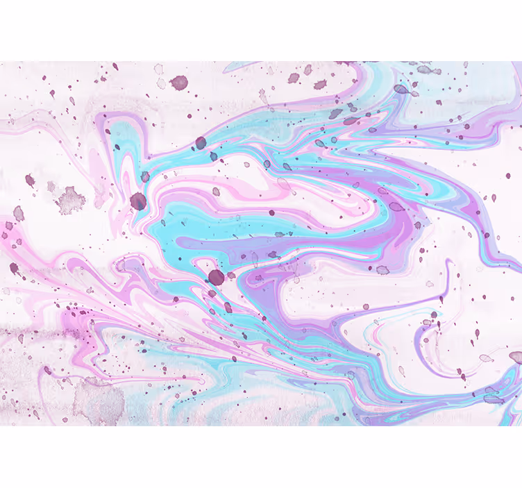 Tapisserie abstraite motifs pastel tourbillonnants - TenStickers