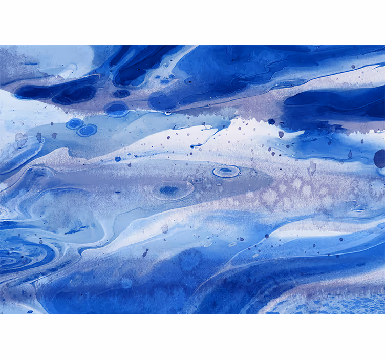 Tapisserie abstraite motifs de vagues océaniques - TenStickers