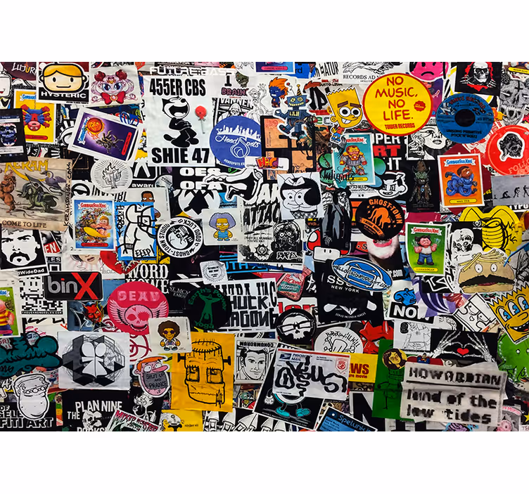 Tapisserie graffiti collage d'autocollants colorés - TenStickers
