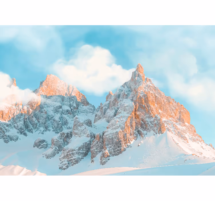 Tapisserie montagne sommets gelés majestueux - TenStickers