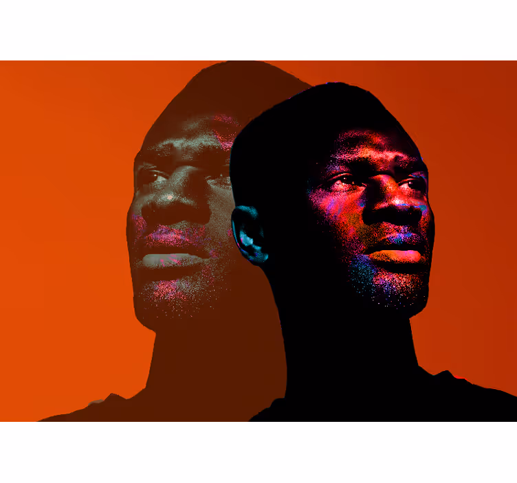 Tapisserie personnalisée silhouettes de portraits dynamiques - TenStickers