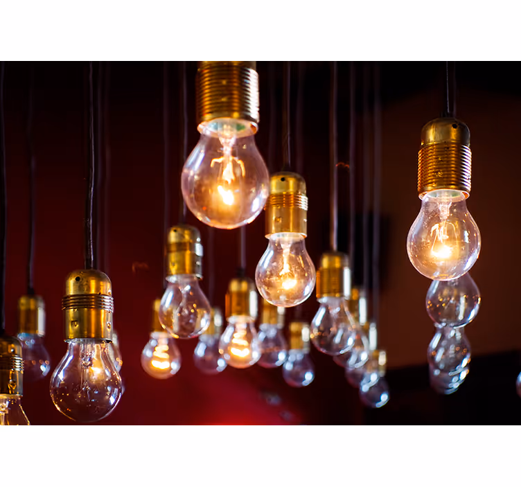 Tapisserie véhicule ampoules edison - TenStickers