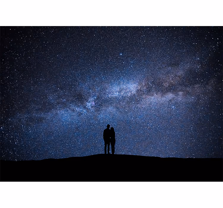 Tapisserie amour nuit étoilée - TenStickers