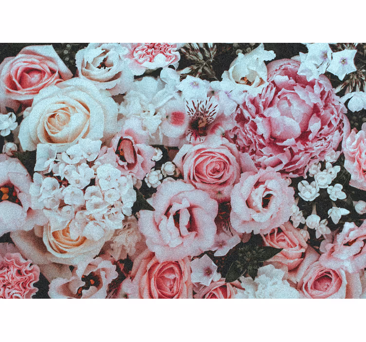 Tapisserie fleur arrangement floral enchanté - TenStickers
