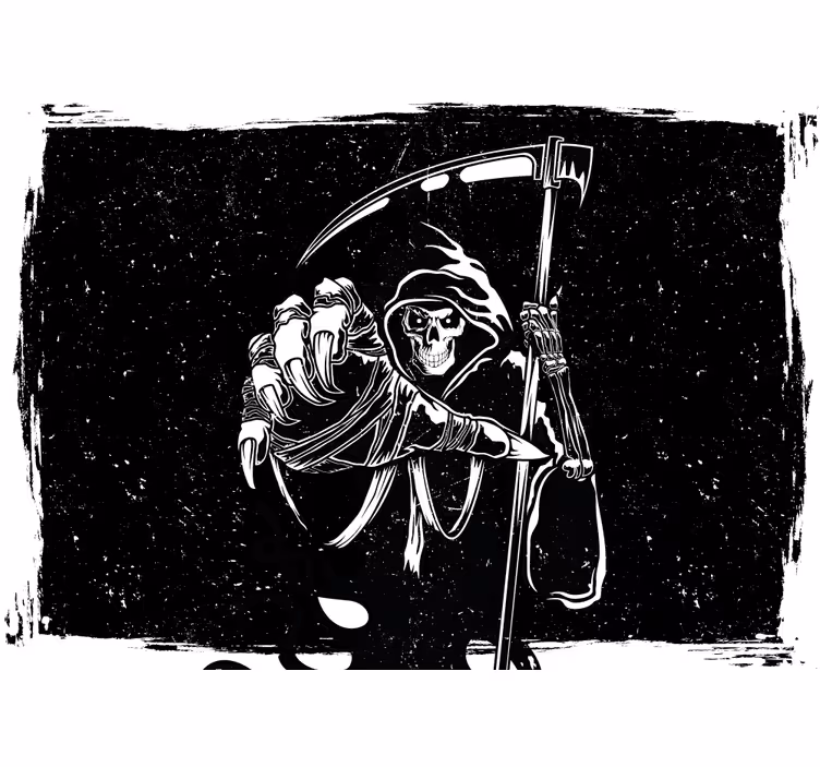 Tapisserie halloween illustration de la mort - TenStickers