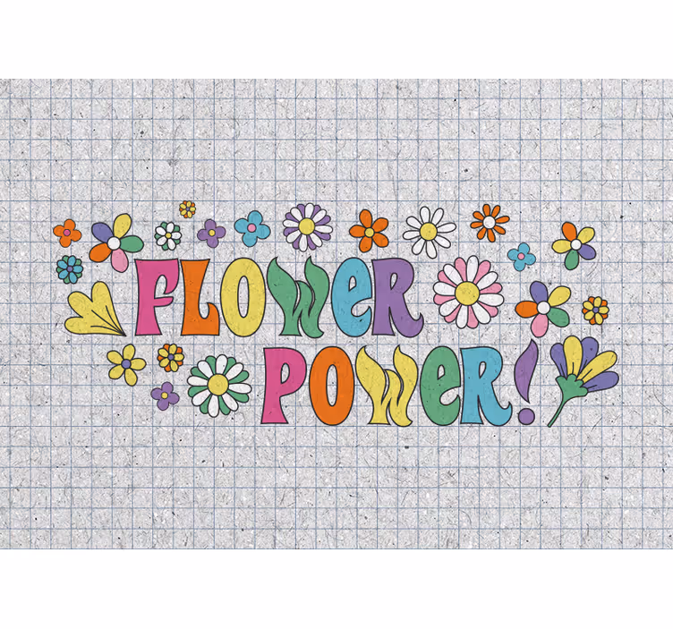 Tapisserie fleur design pouvoir des fleurs - TenStickers