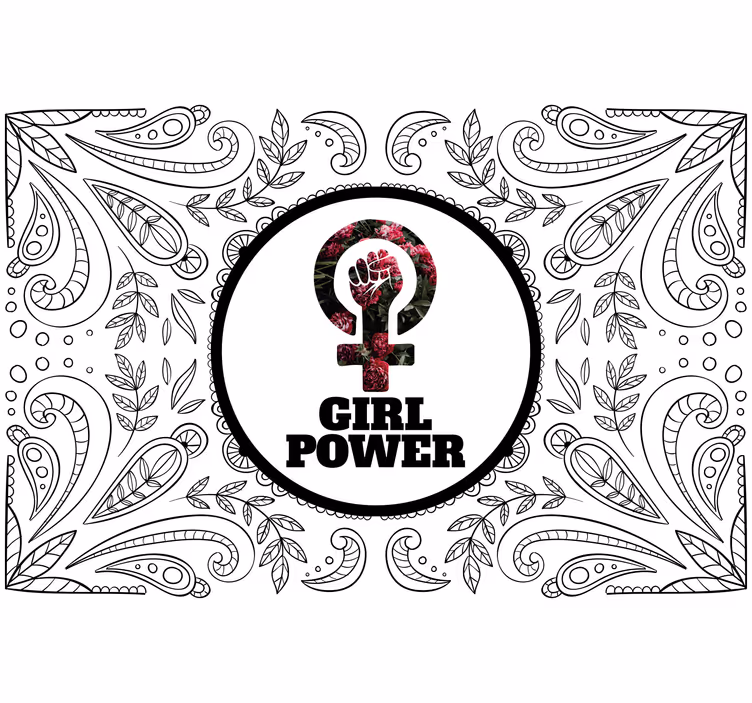 Tapisserie phrase affirmation de pouvoir pour femmes - TenStickers