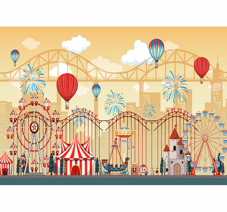 Tapisserie villes et pays scène de carnaval - TenStickers