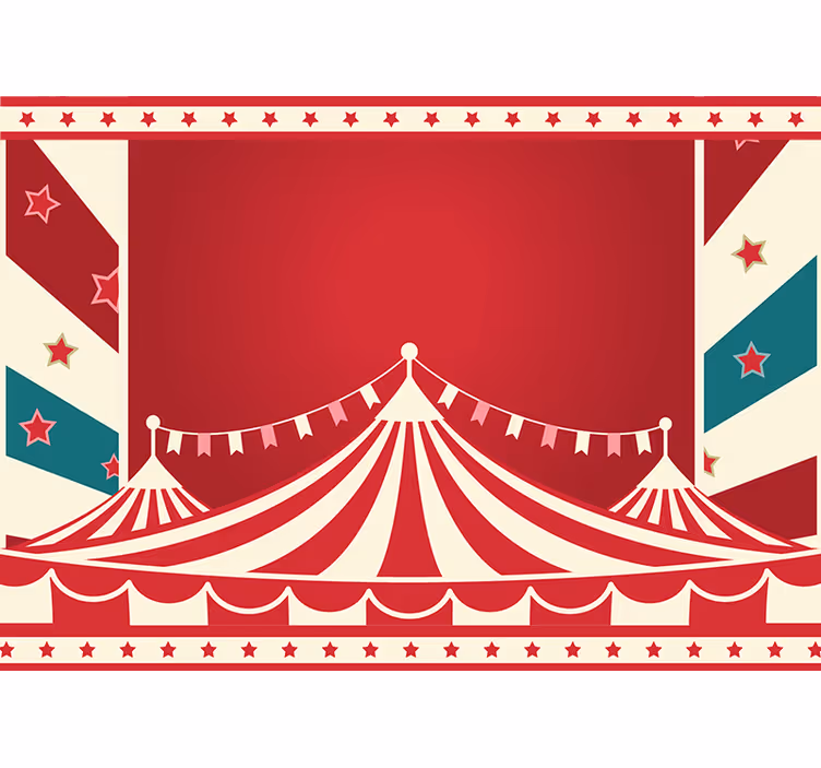 Papier peint enfant Fond rouge de bannière - TenStickers