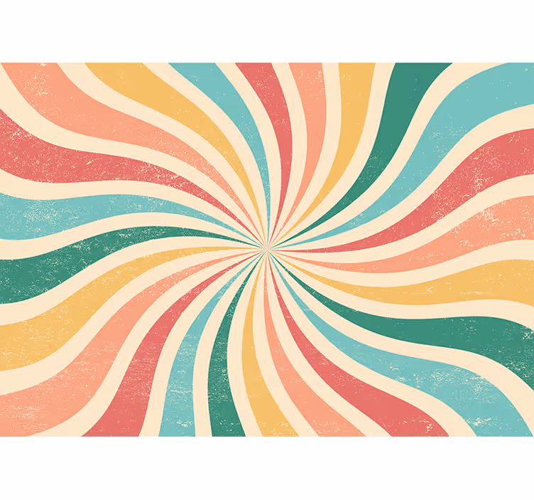 Papier peint 3d vagues colorées en spirale - TenStickers