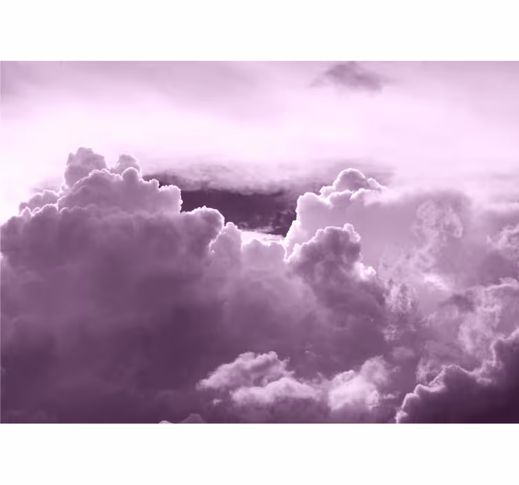Tapisserie ciel formation nuage violet - TenStickers