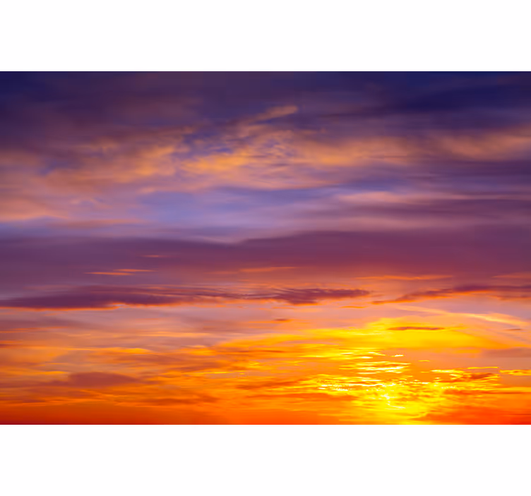 Tapisserie ciel vue majestueuse du coucher de soleil - TenStickers
