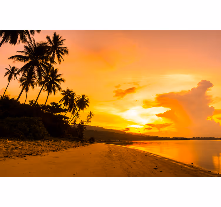 Tapisserie paysage sérénité du coucher de soleil - TenStickers
