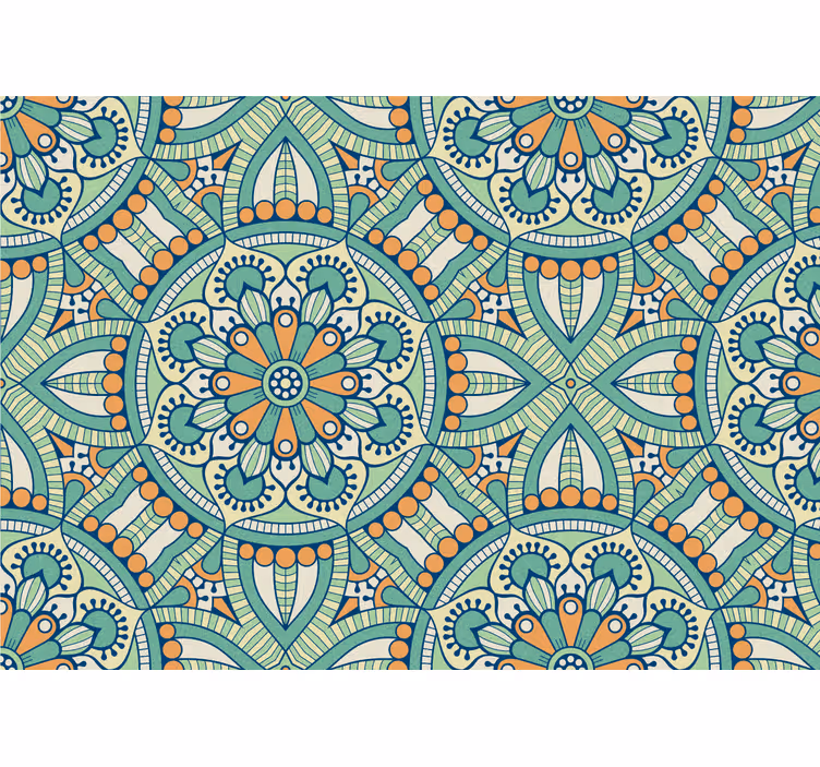 Tapisserie textures et motifs motif floral complexe - TenStickers