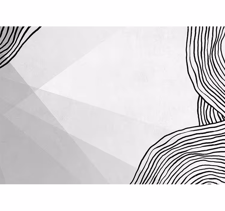 Tapisserie abstraite art linéaire géométrique - TenStickers