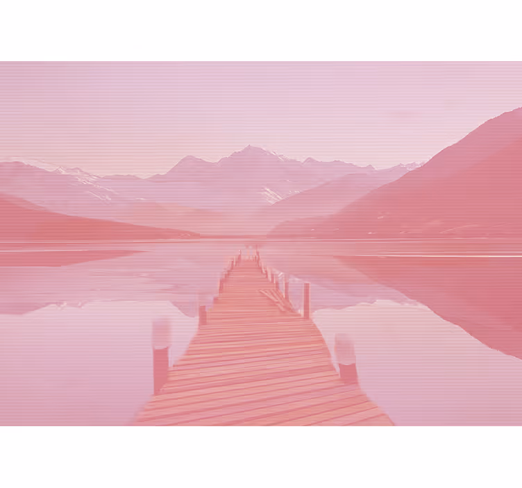 Tapisserie paysage vue sur un lac serein - TenStickers