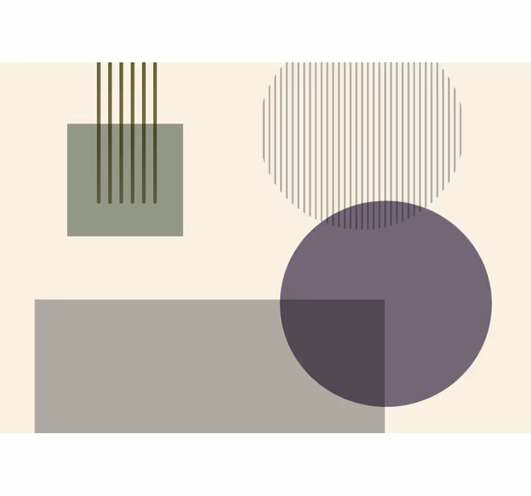 Tapisserie abstraite formes géométriques ludiques - TenStickers