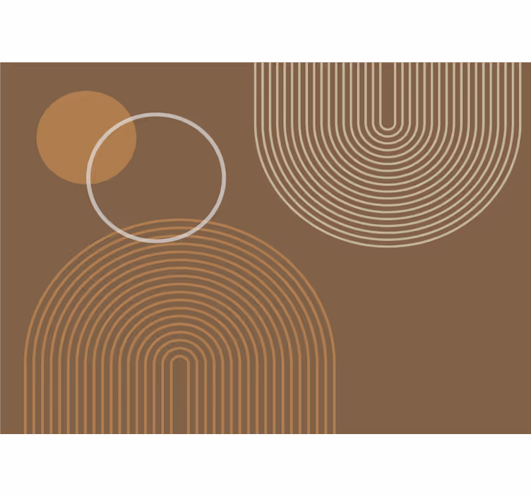 Tapisserie abstraite motifs circulaires géométriques - TenStickers