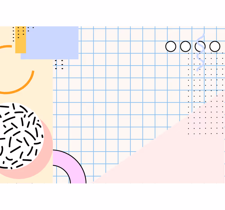 Tapisserie abstraite configuration de formes géométriques - TenStickers