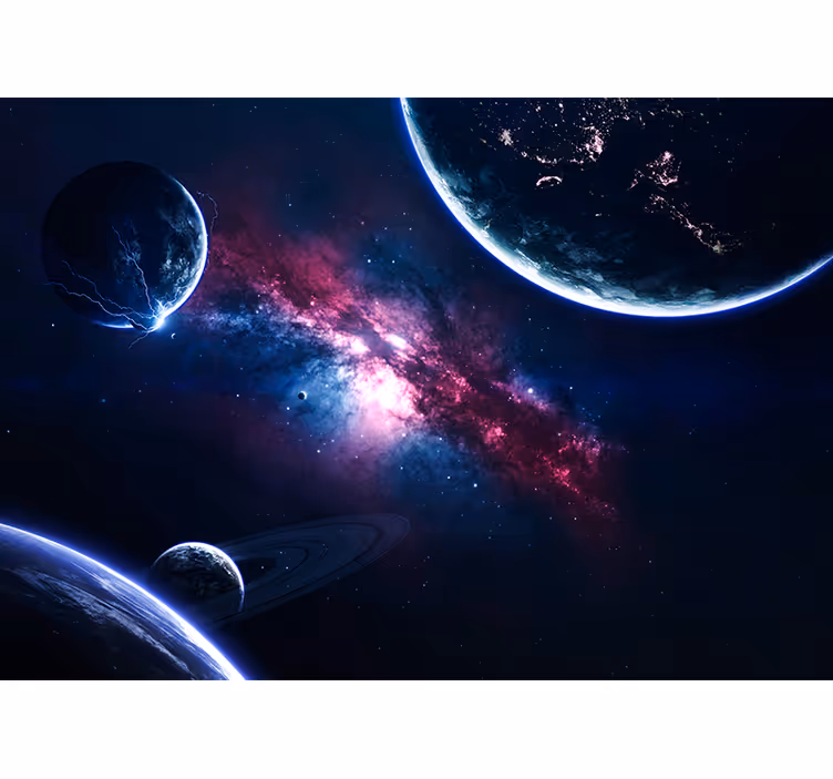Tapisserie espace scène de galaxie cosmique - TenStickers
