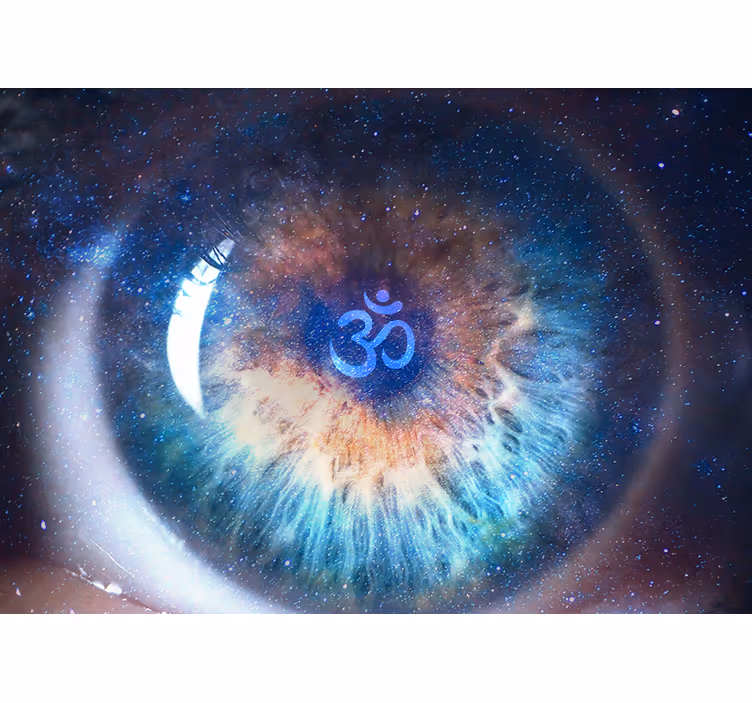 Tapisserie zen symbole de l'œil cosmique - TenStickers