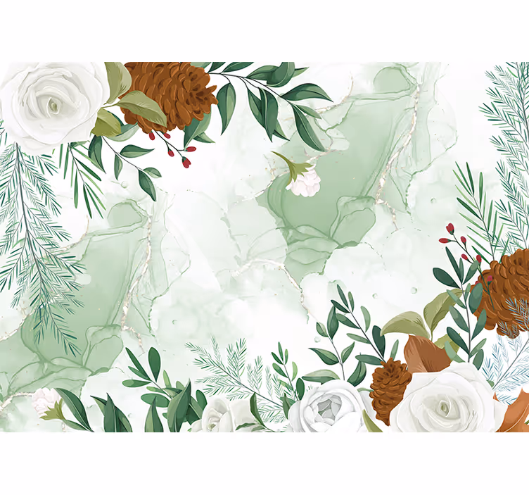 Tapisserie fleur arrangement floral élégant - TenStickers