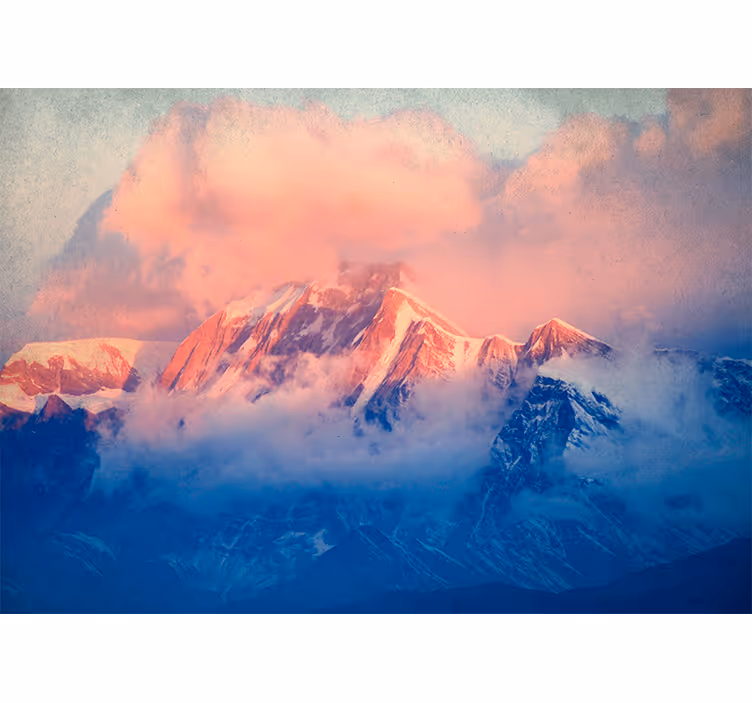 Tapisserie montagne paysage de pic majestueux - TenStickers