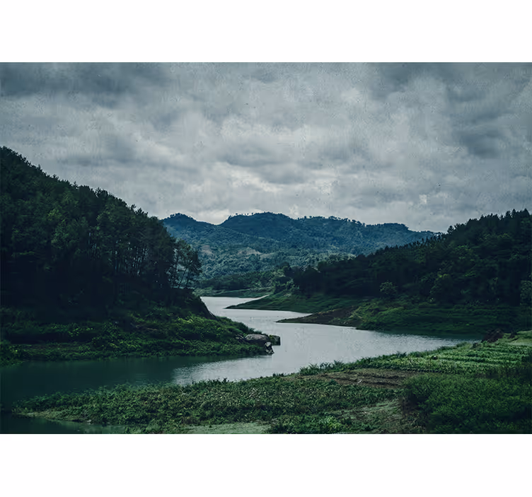 Tapisserie paysage paysage aquatique serein - TenStickers