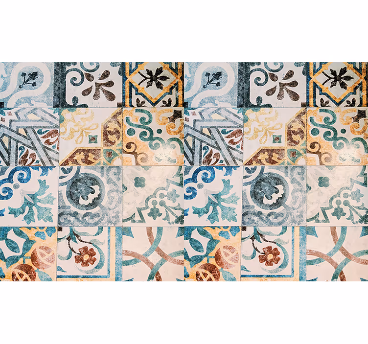 Tapisserie textures et motifs motifs de carreaux élaborés - TenStickers
