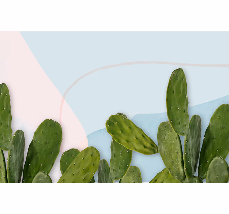 Tapisserie nature design cactus verdure - TenStickers