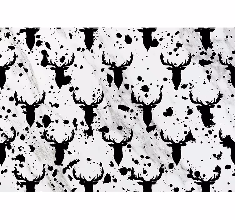 Tapisserie animaux motif silhouette de cerf - TenStickers