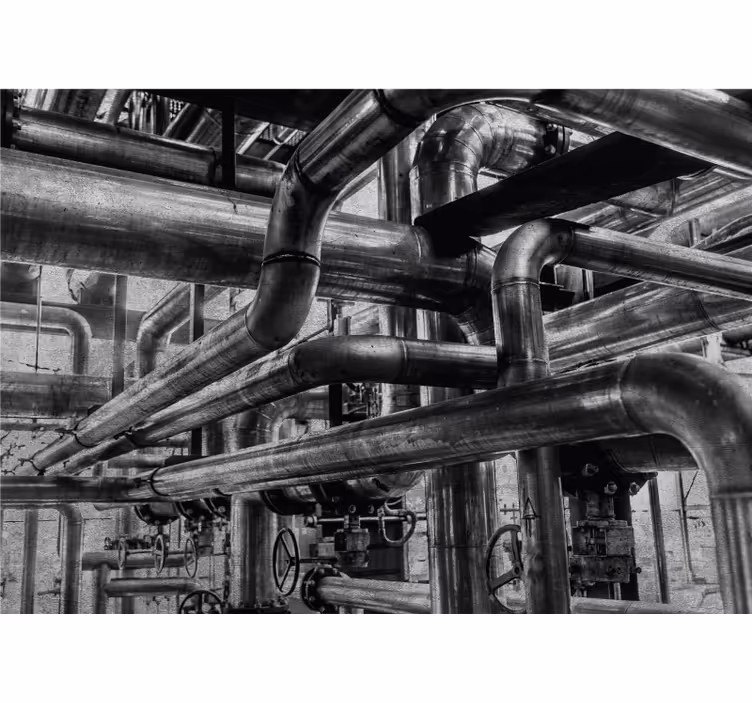 Tapisserie textures et motifs motifs de tuyaux industriels - TenStickers