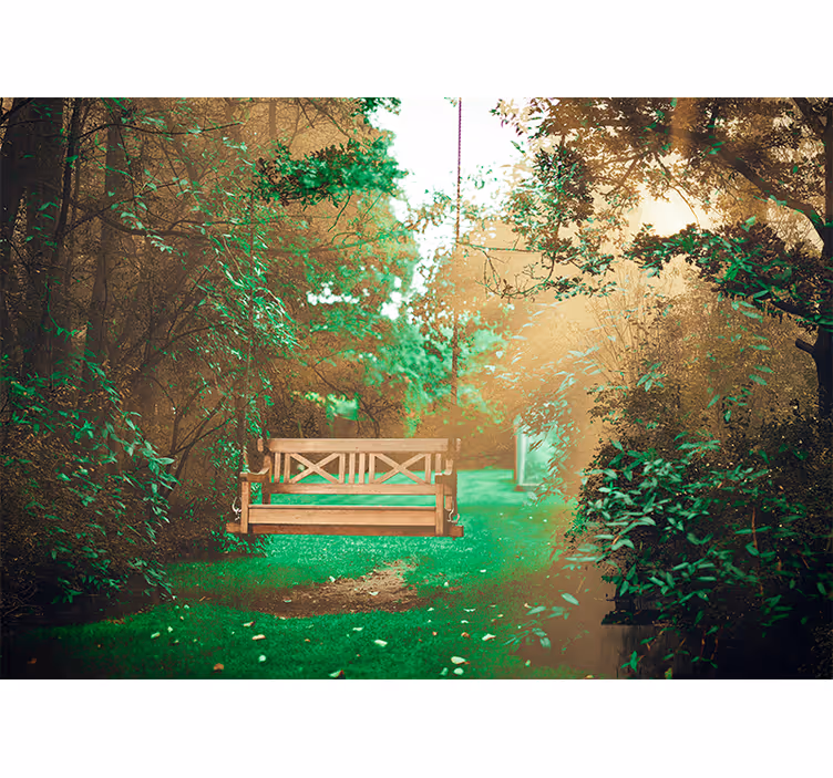 Tapisserie nature Évasion dans un jardin serein - TenStickers