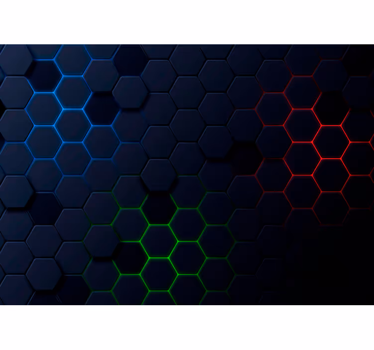 Tapisserie textures et motifs nuances hexagonales - TenStickers