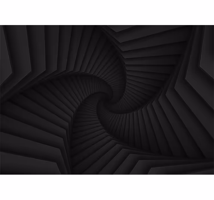 Tapisserie abstraite forme spirale complexe - TenStickers