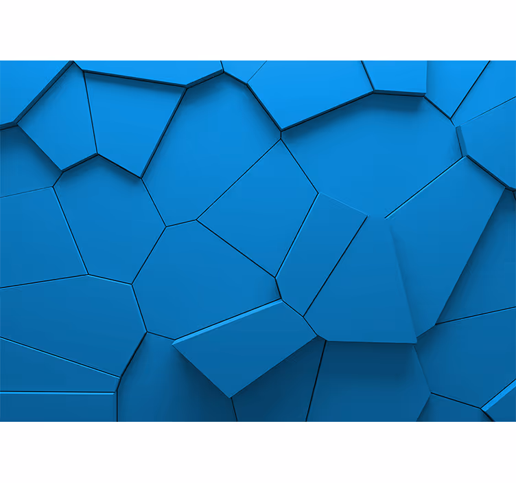 Tapisserie textures et motifs motif géométrique bleu - TenStickers