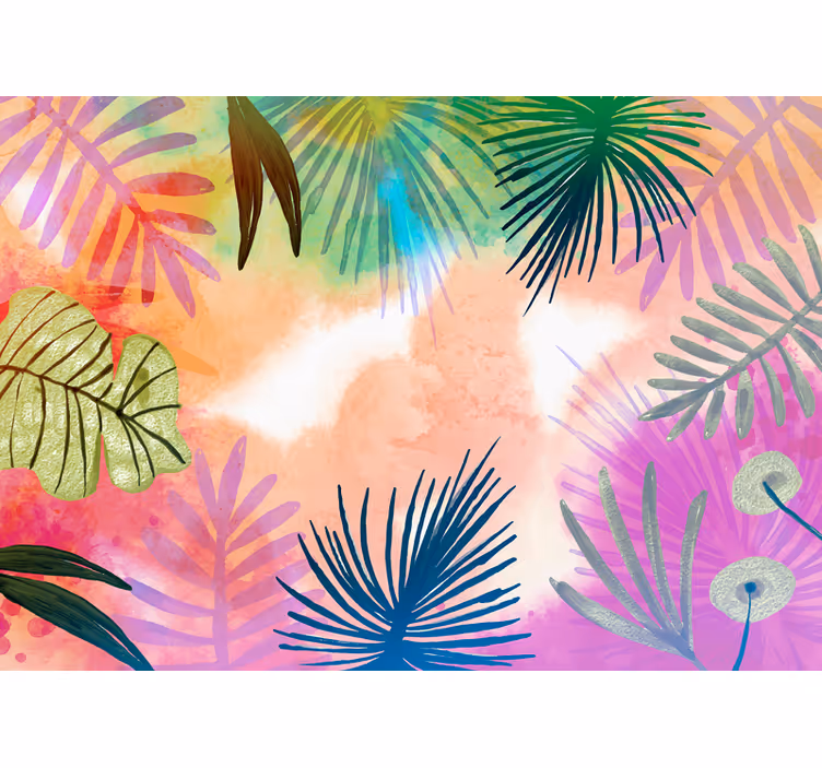 Papiers peints nature feuillages tropicaux - TenStickers