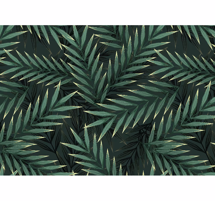 Tapisserie nature feuillage émeraude vivant - TenStickers