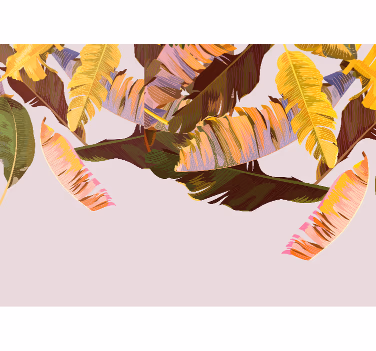 Papiers peints nature motifs de feuilles exotiques - TenStickers