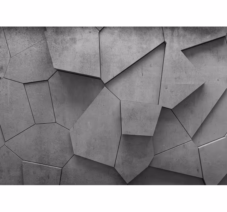 Tapisserie textures et motifs agencement béton géométrique - TenStickers