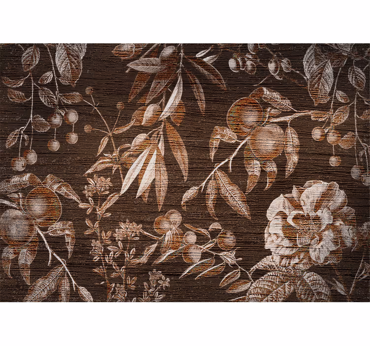 Tapisserie fleur design artistique floral - TenStickers