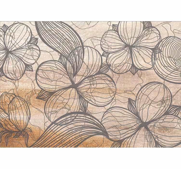 Tapisserie fleur motifs floraux élégants - TenStickers
